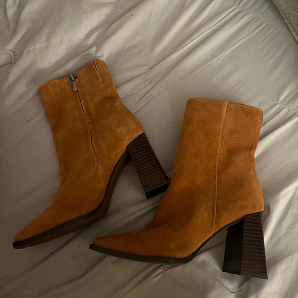 Brown Suede Ankle Boots - Picture 1 of 6